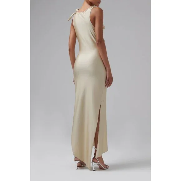 Coperni Gold Asymmetrical Gown with Slit - Picture 15 of 16